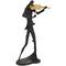 Black Polystone Abstract Musician Sculpture Set with Gold Instruments & Music Notes
